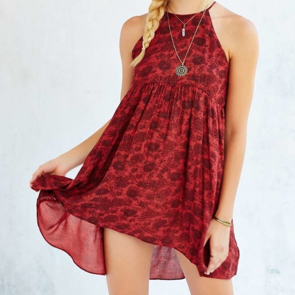 NWOT URBAN OUTFITTERS KIMCHI Red Floral Dress, XS